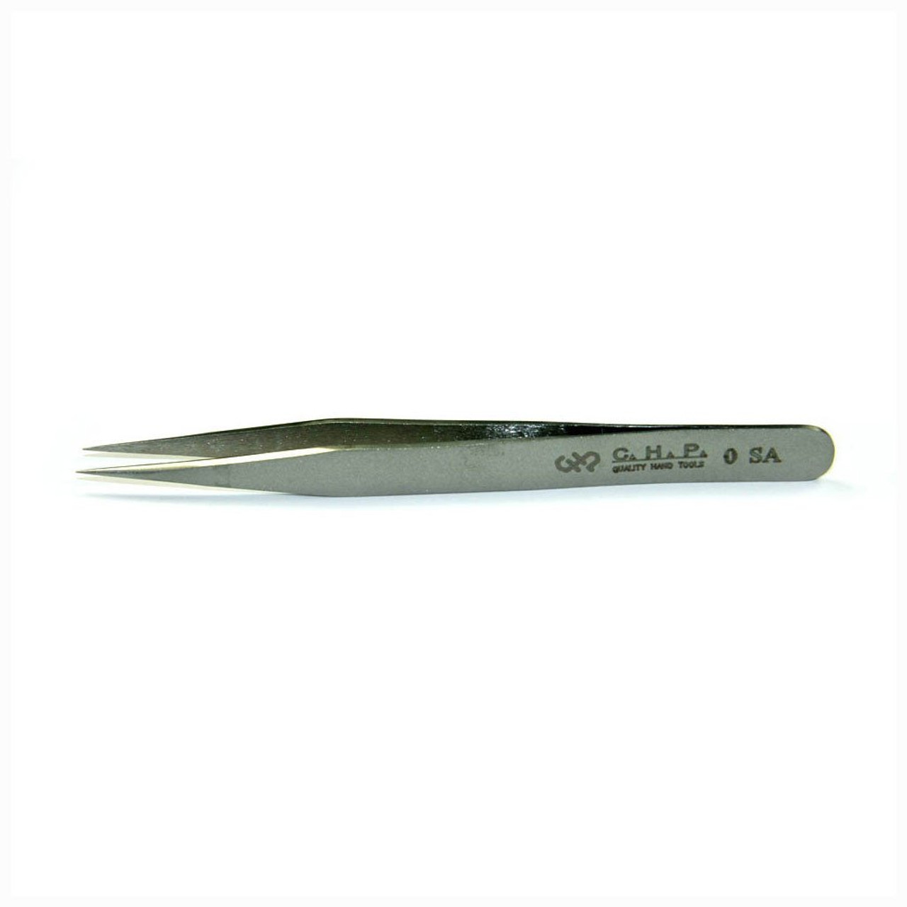 Hakko 0-SA  |  CHP Tweezers, Tip Shape: Fine Point Tip, Length ("): 4.75, Serrated: None
