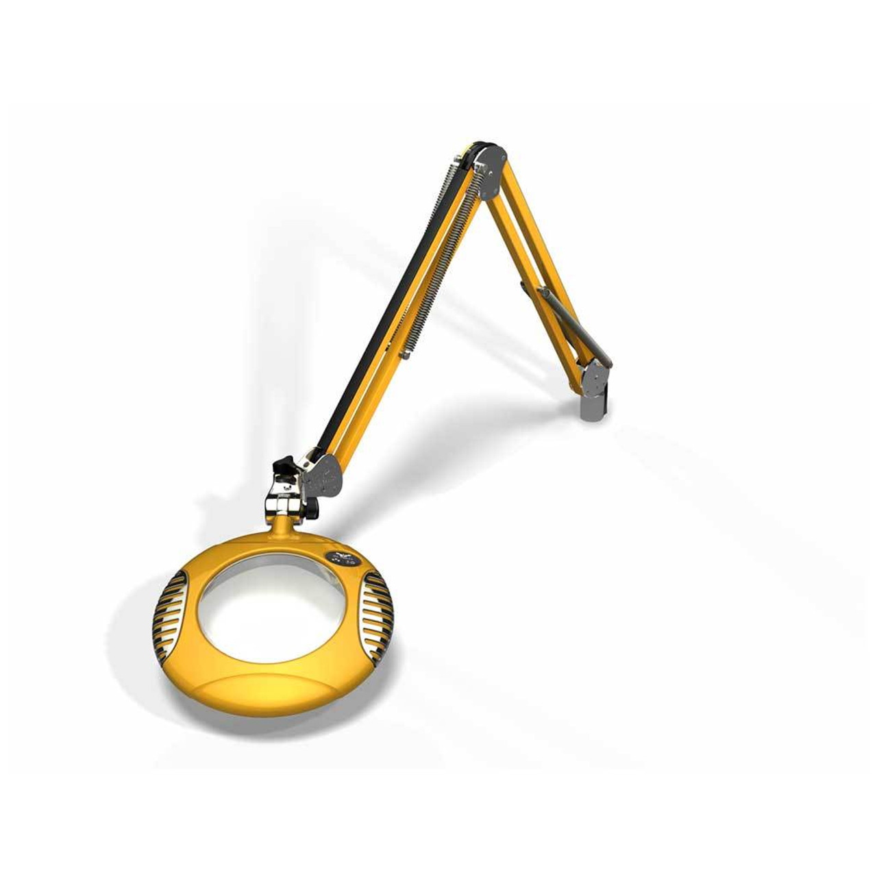 OC White 42600-4-12-BY  |  Green-Lite LED Magnifier - 4 Diopter (2X) - Blazing Yellow - ESD-Safe - 43in - Weighted Base - 100-240V - 8W - LED