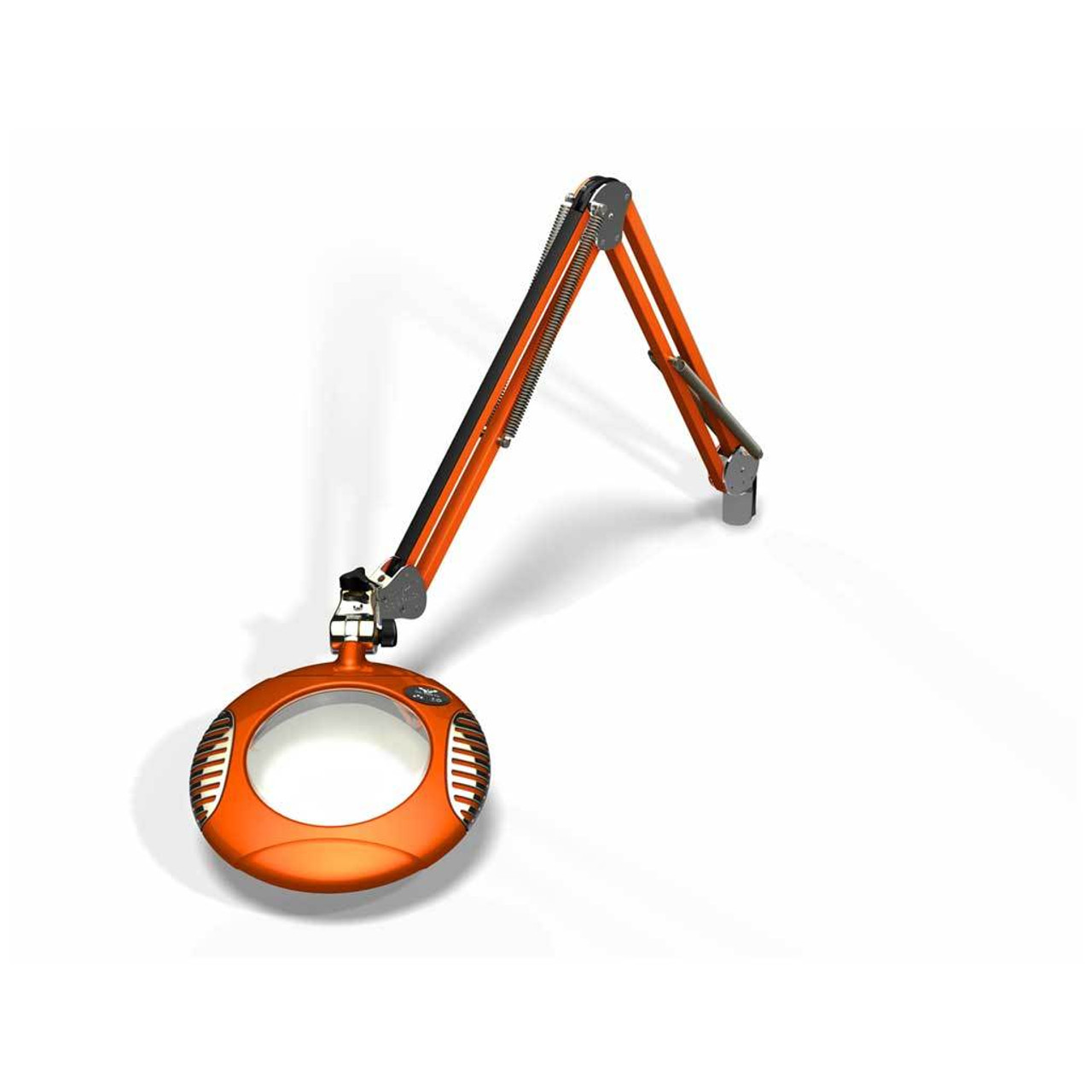 OC White 42600-5-BO  |  Green-Lite LED Magnifier - 5 Diopter (2.25X) - Brilliant Orange - ESD-Safe - 43in - Weighted Base - 100-240V - 4W - LED