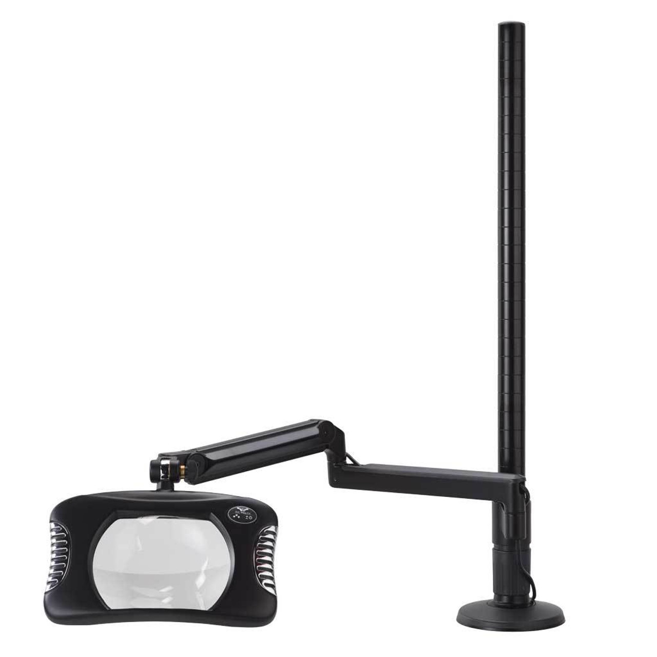 OC White ULP-MAG-30  |  Green-Lite 7x5.25in Rectangular LED Magnifier on Ultima EPS - Carbon Black - ESD-Safe - 30in - Ultima EPS - 100-240V - 8W - LED