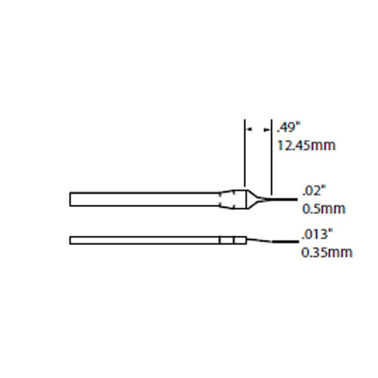 Metcal TATC-609 | Solder Tweezer Tips, Fine Point, 0.5mm (0.02") for MX Irons & TALON-01 Handpiece, 600 Series, 2/Pk