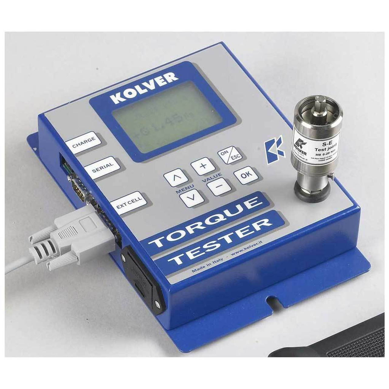 KolverUSA K5  |  2.6 - 44 in/lb range, w/ external joint simulator, 500 rundown memory, serial port & rechargeable battery pack