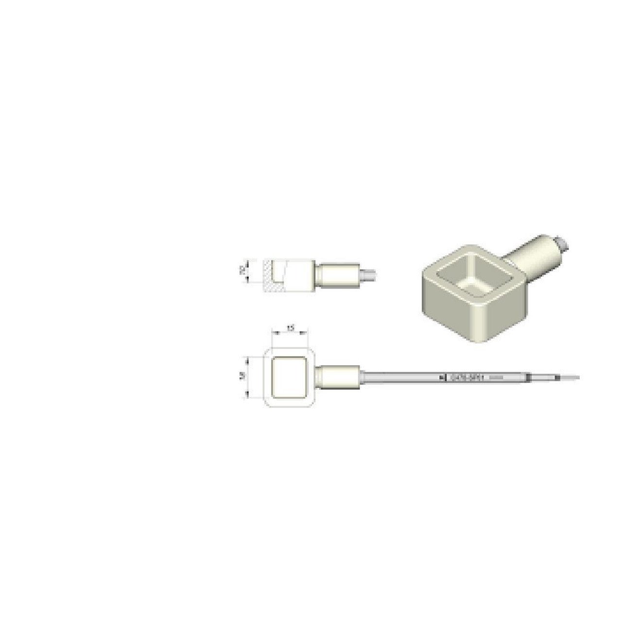 JBC C470-SP01  |  C470 Soldering Tip Cartridge Ti Pot - 15x18 mm.