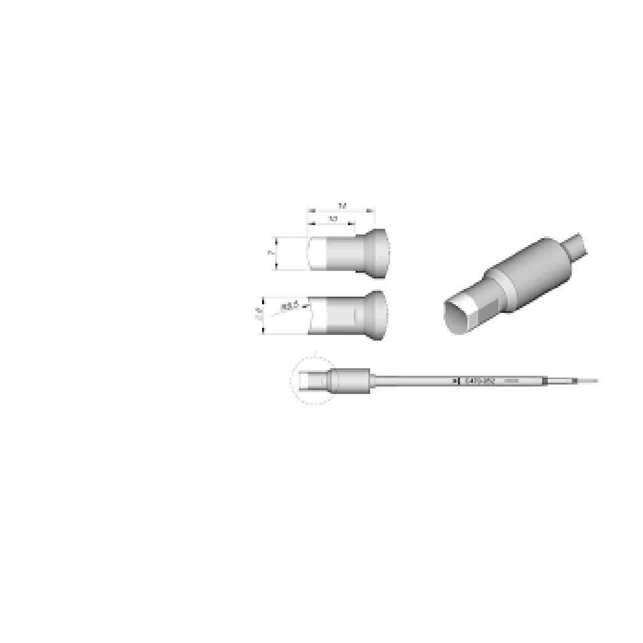 JBC C470052  |  C470 Soldering Tip Cartridge Pin/Connector - R.8,5