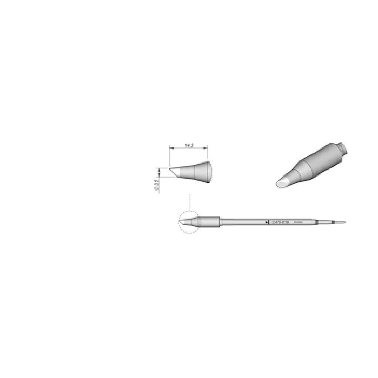 JBC C470019  |  Conical Soldering Tip Cartridge - 3.5 mm