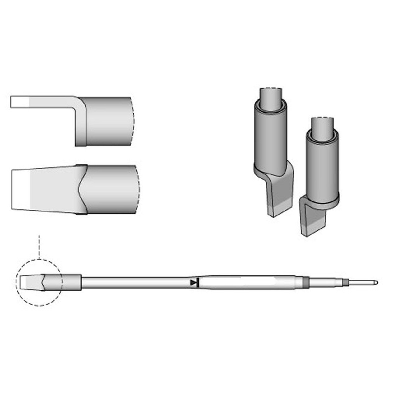JBC C420275  |  C420 Spade Soldering Tip Cartridge - 8 mm