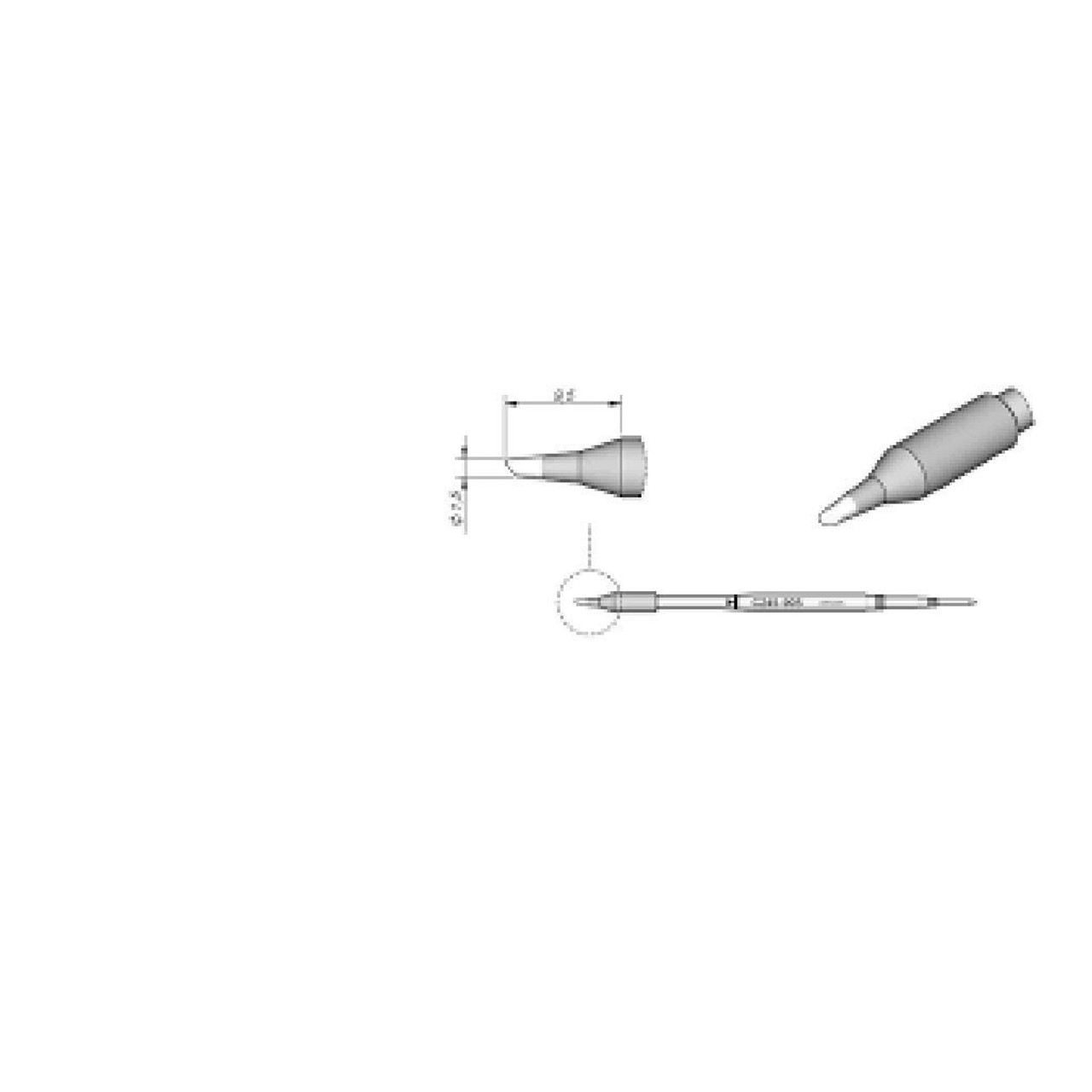 JBC C245905  |  Soldering Tip Cartridge for T245 1.5 mm Conical