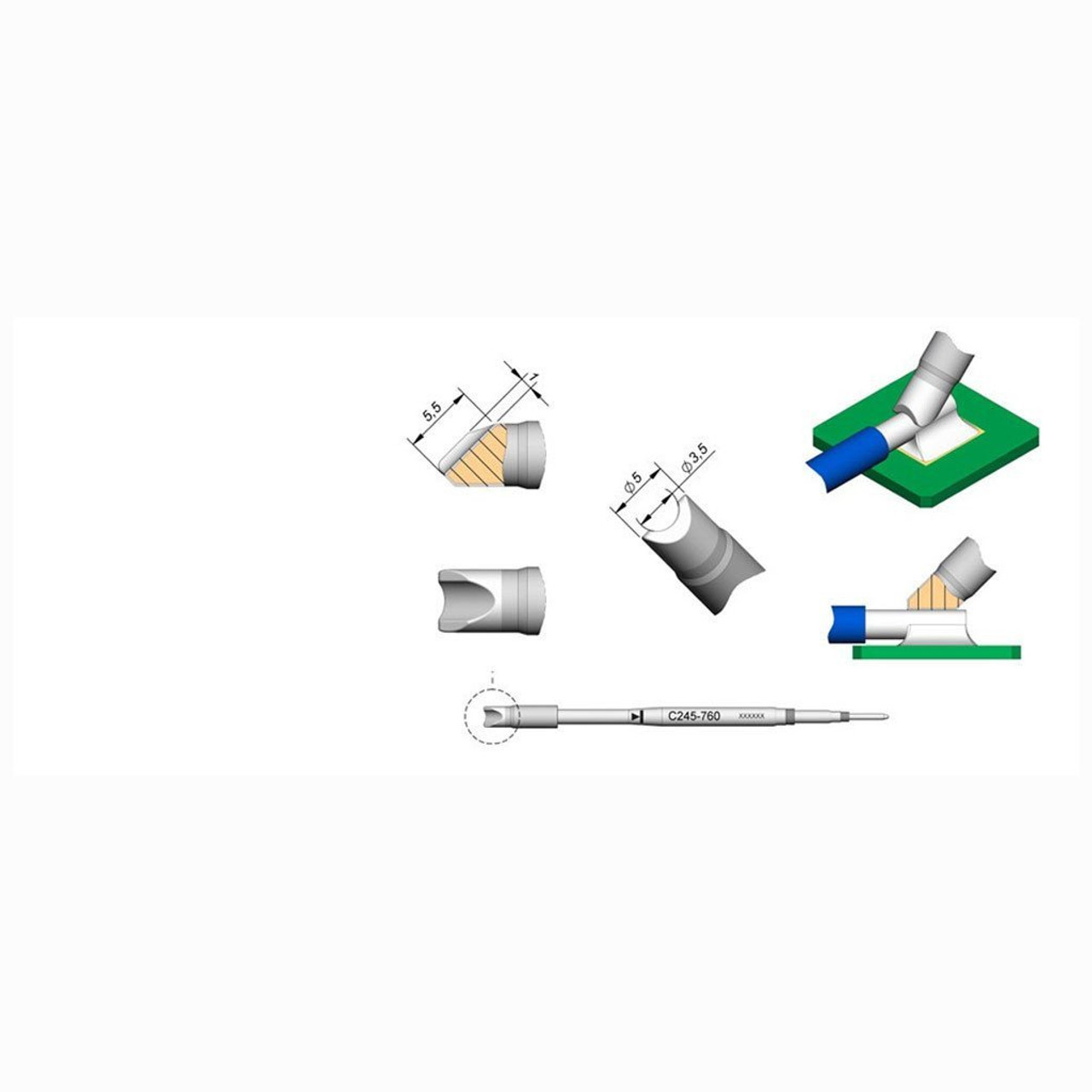JBC C245760  |  Special Soldering Tip Cartridge