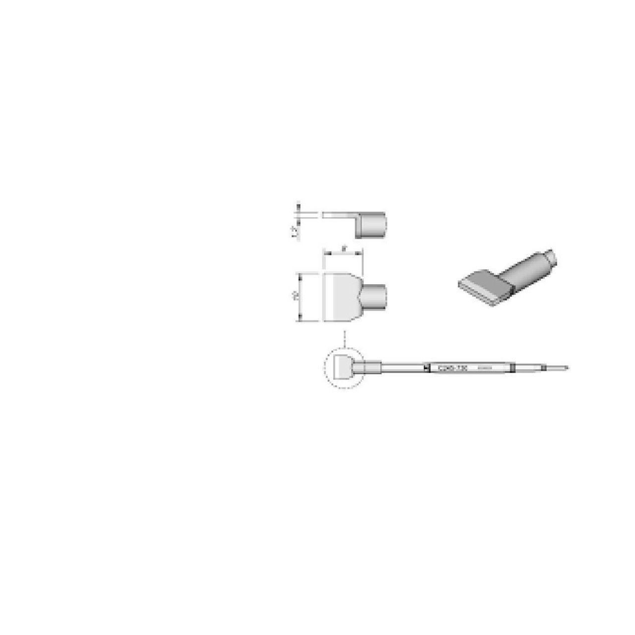 JBC C245730  |  Rework Blade Soldering Tip Cartridge - 10 mm
