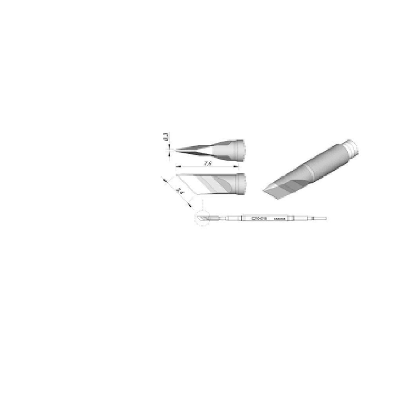 JBC C210018  |  Soldering Tip Cartridge T210 Iron - 3.4 Knife