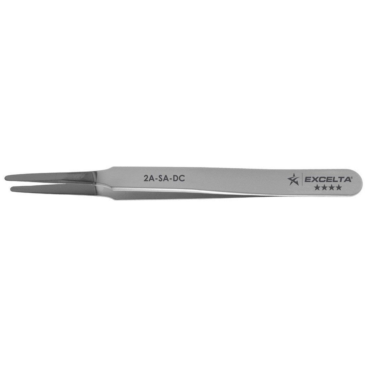 Excelta 2A-SA-DC  |  Tweezers - Flat Point - Straight Tapered - 4-Star - Anti-Mag. SS - Diamond coated