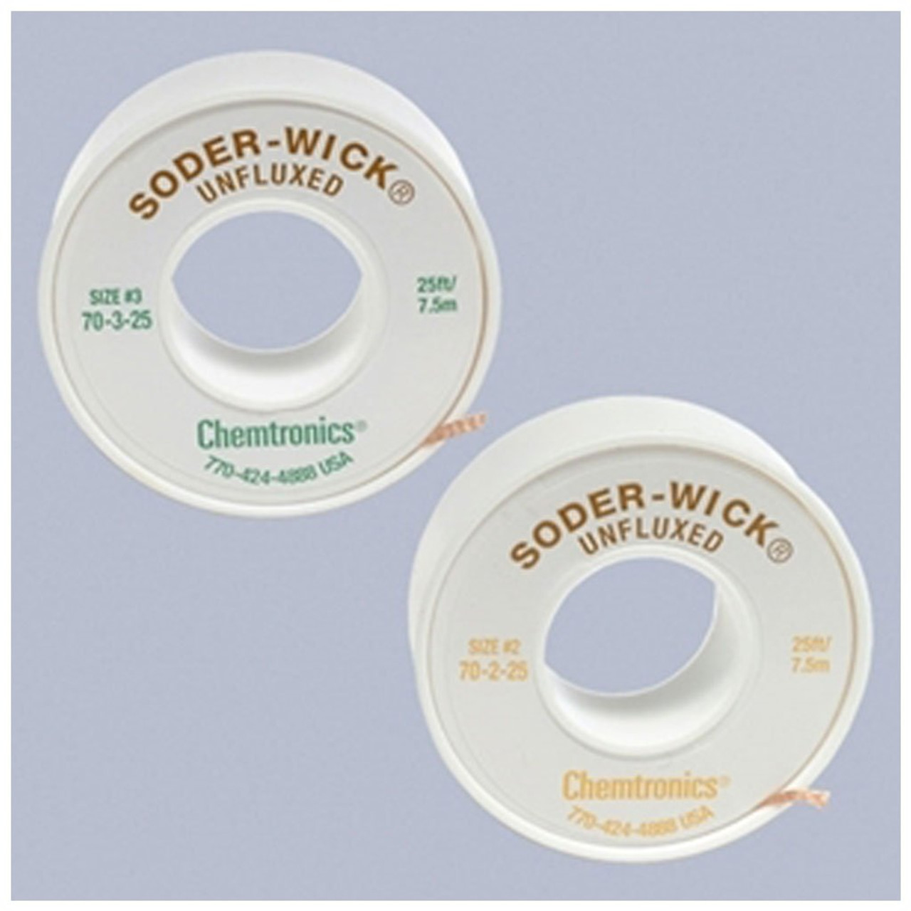 75-3-10 | Soder-Wick Unfluxed SD - 10' (30.5 m)/bobbin