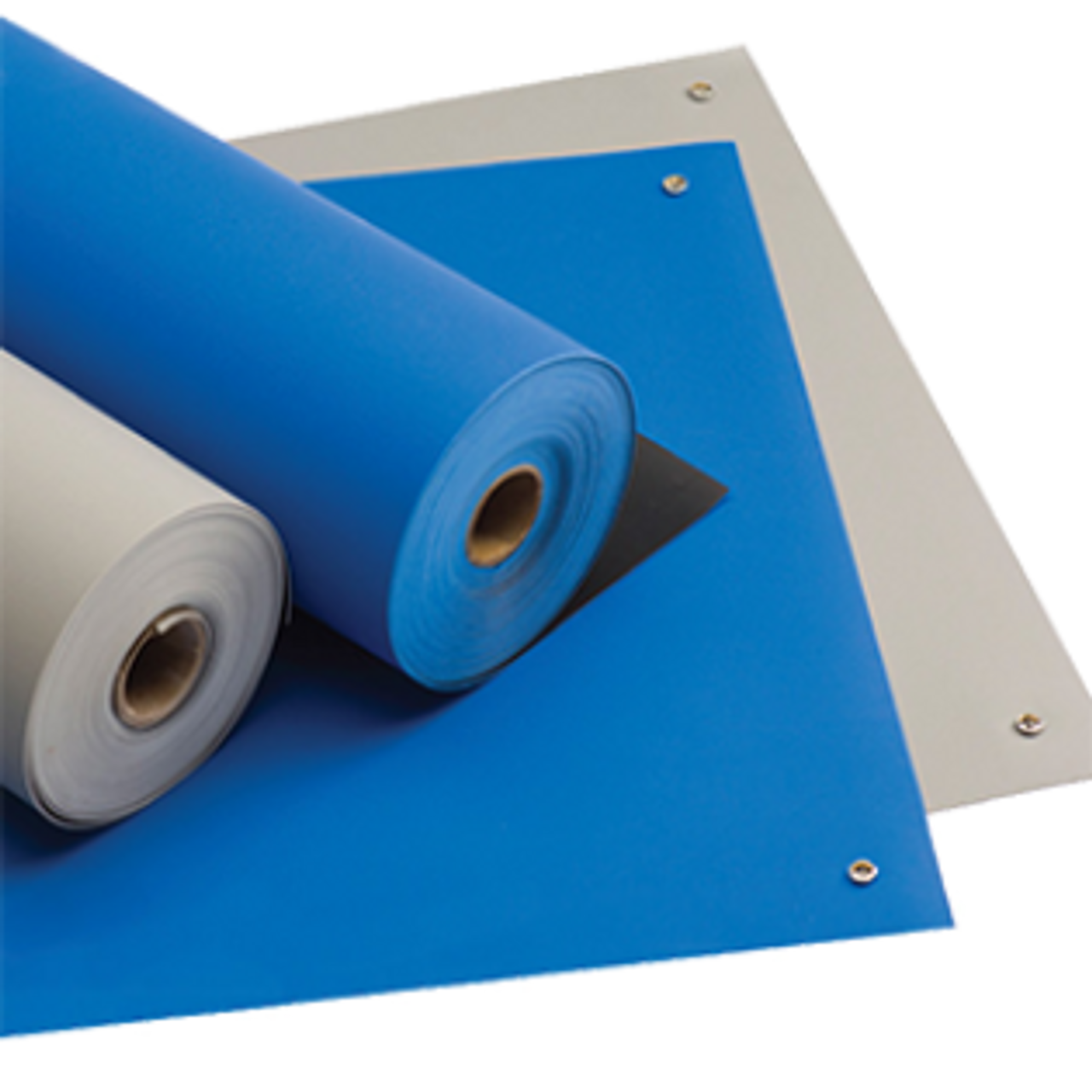 5912472 |  Gemini Dual Layer ESD Pre-cut Mats, 24" x 72", Royal Blue, (Two 10mm female snaps installed)