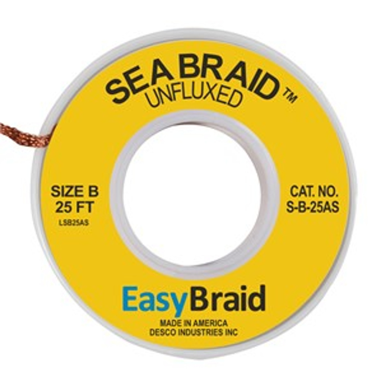 S-B-25AS - Sea Braid Desoldering Braid .050" x 25'