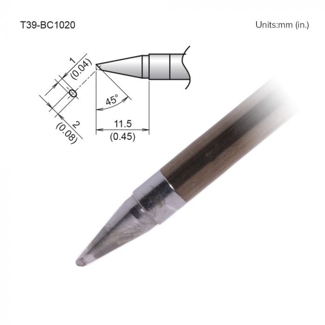 TIP,BEVEL,1MM/45DEG X 11.5MM,FX-9701/9702