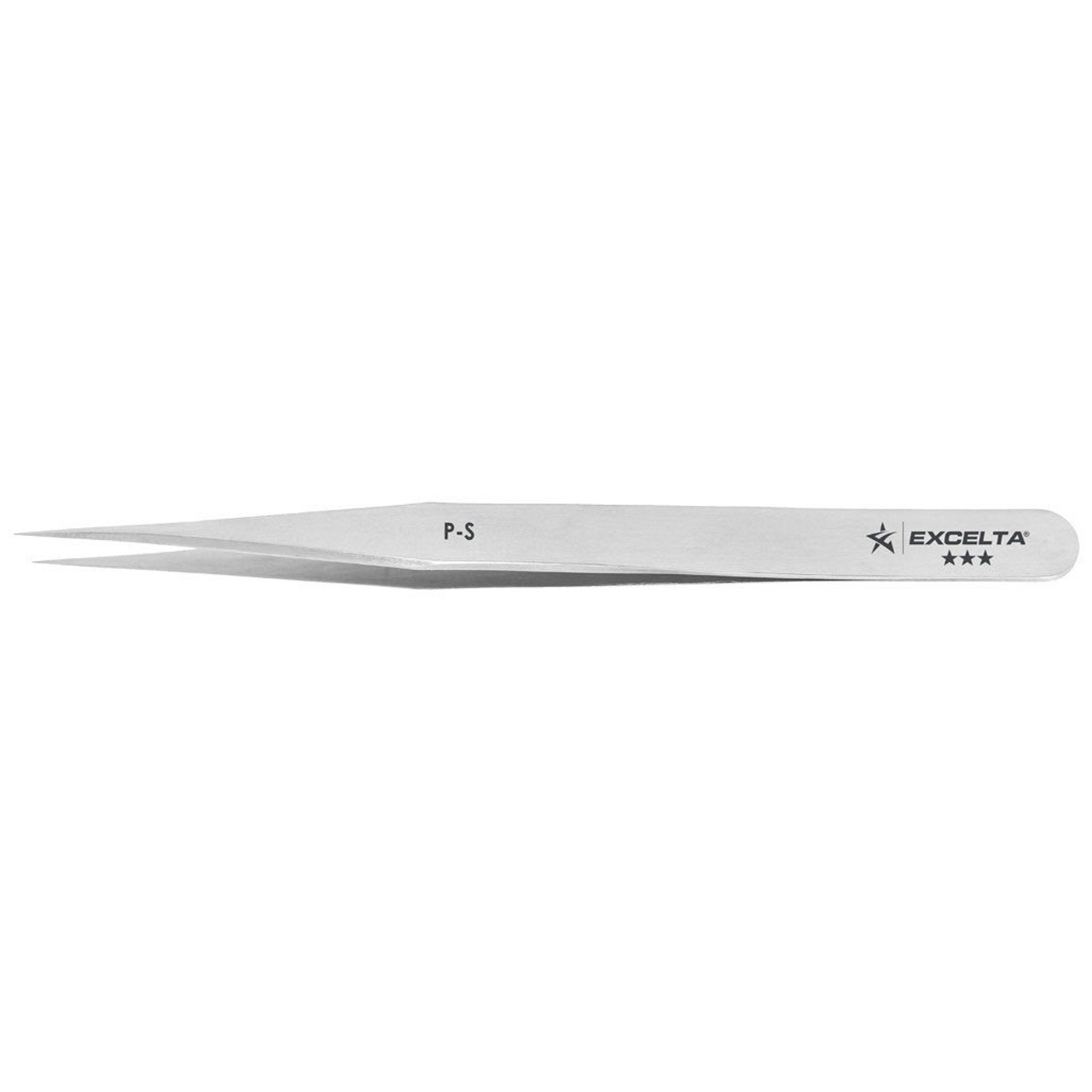 Excelta P-S  |  Tweezers - Very Fine Point - Straight - 3-Star - SS
