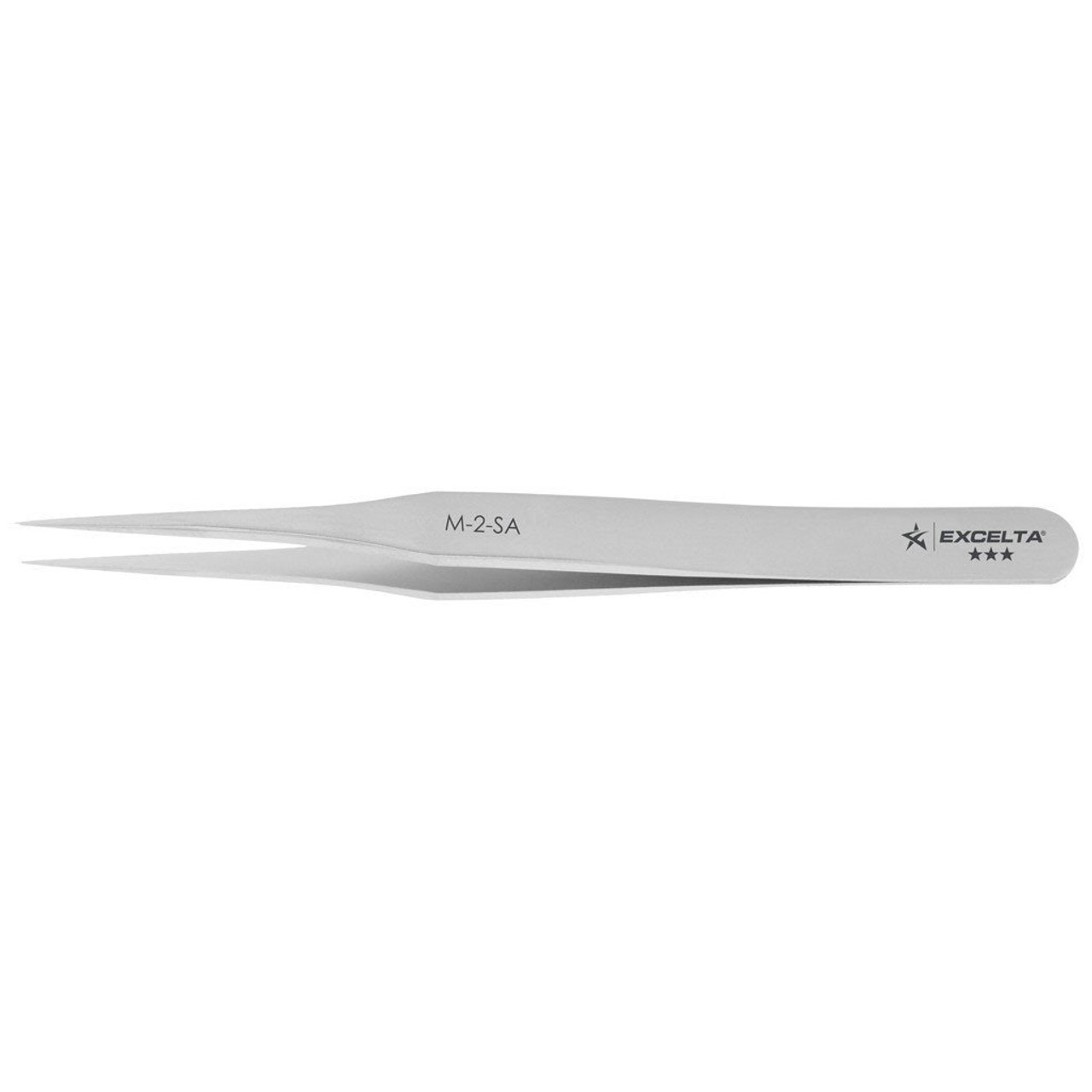 Excelta M-2-SA  |  Tweezers - Fine Point - Miniature - Straight Tapered - 3-Star - Anti-Mag. SS