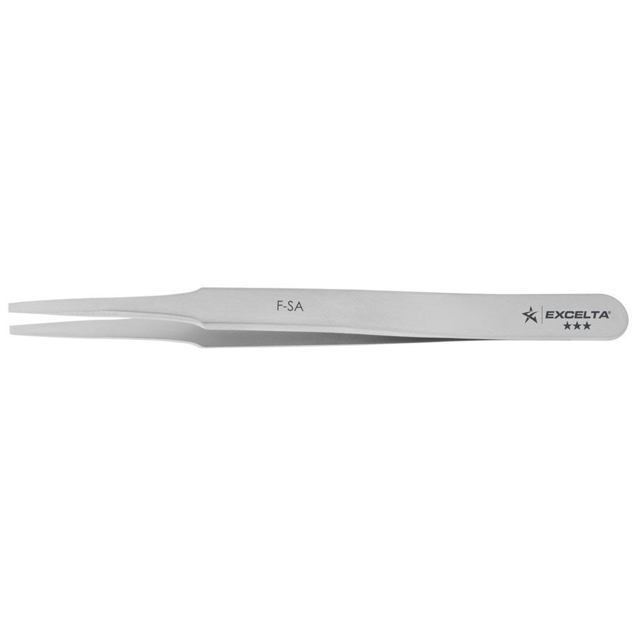 Excelta F-SA  |  Tweezers - Flat Point - Straight - 3-Star - Anti-Mag. SS