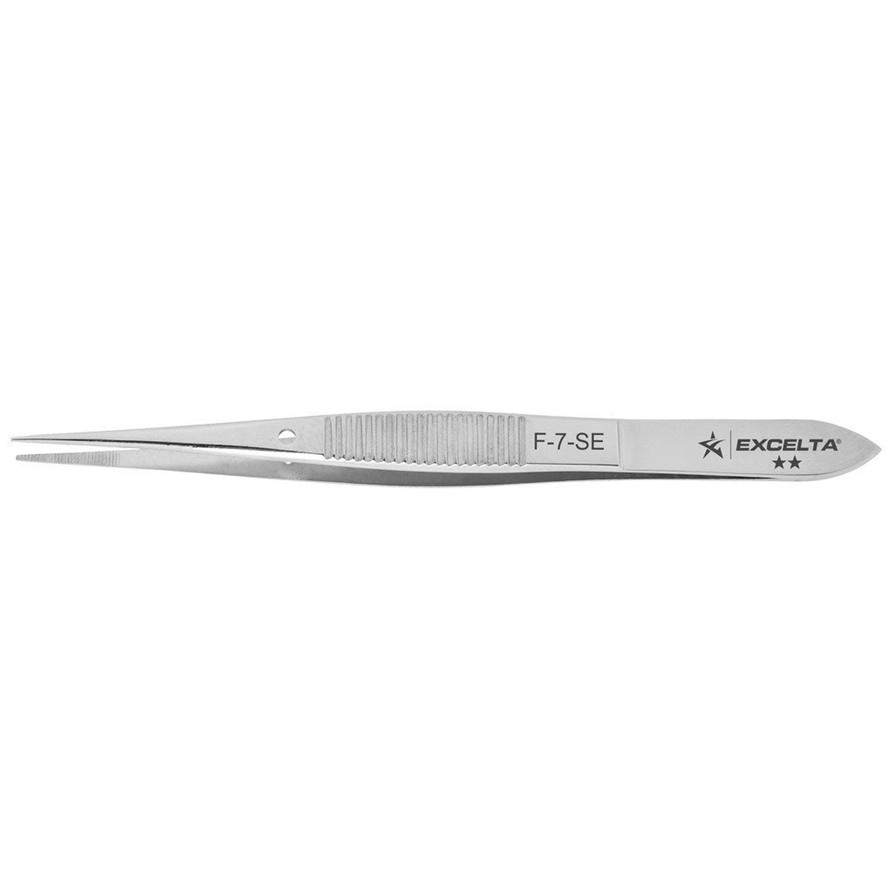 Excelta F-7-SE  |  Forceps - Laboratory - Straight - 2-Star - SS - Tip Serrations