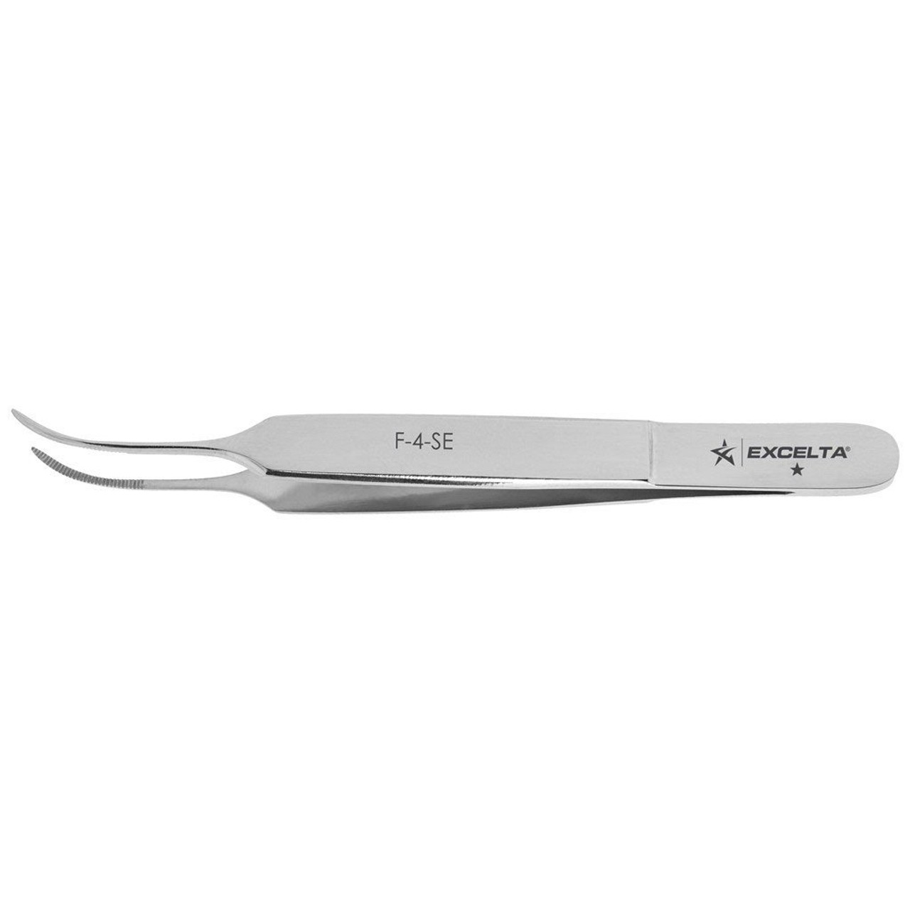 Excelta F-4-SE  |  Forceps - Laboratory - Curved - 1-Star - SS - Tip Serrations
