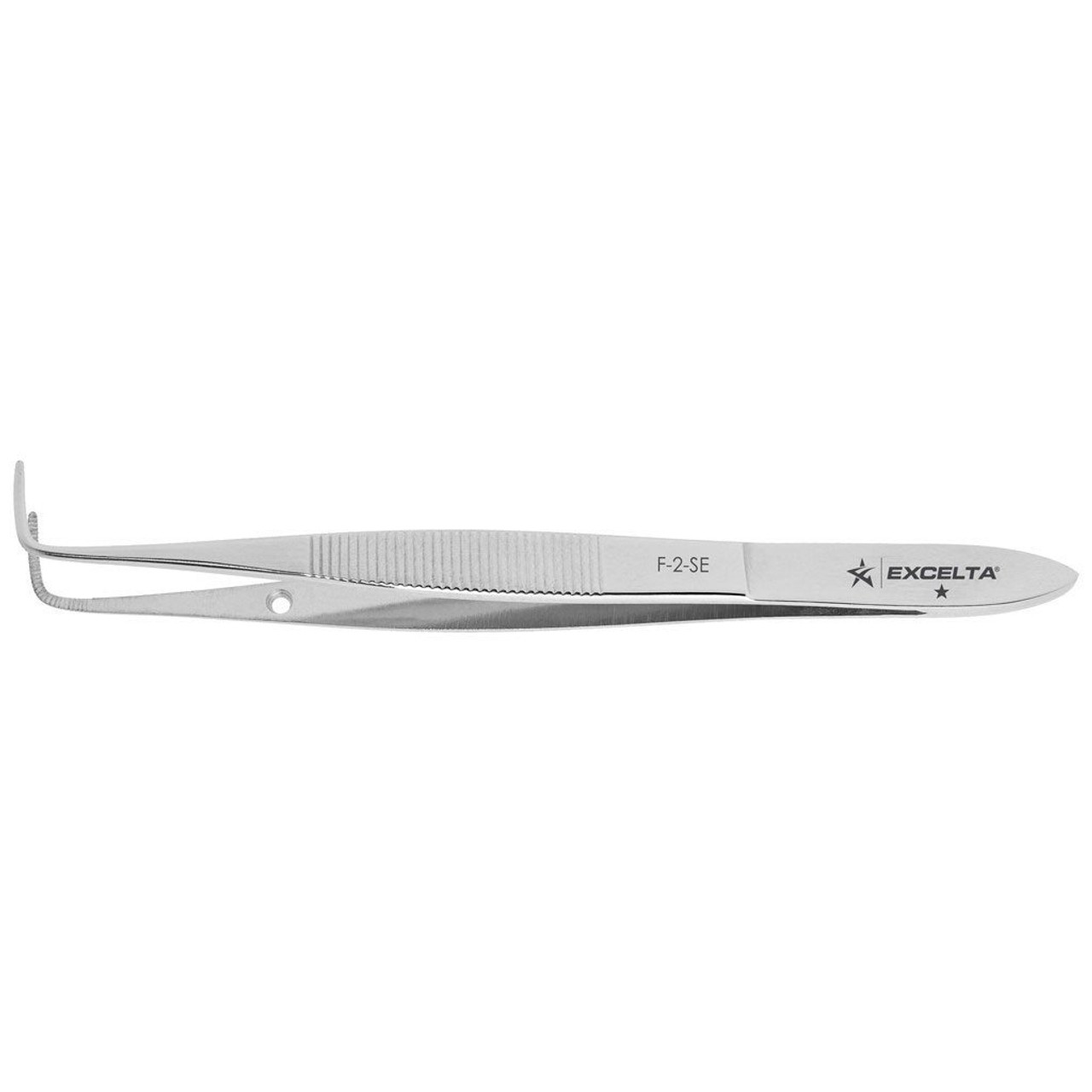 Excelta F-2-SE  |  Forceps - Laboratory - Curved - 1-Star - SS - Tip Serrations