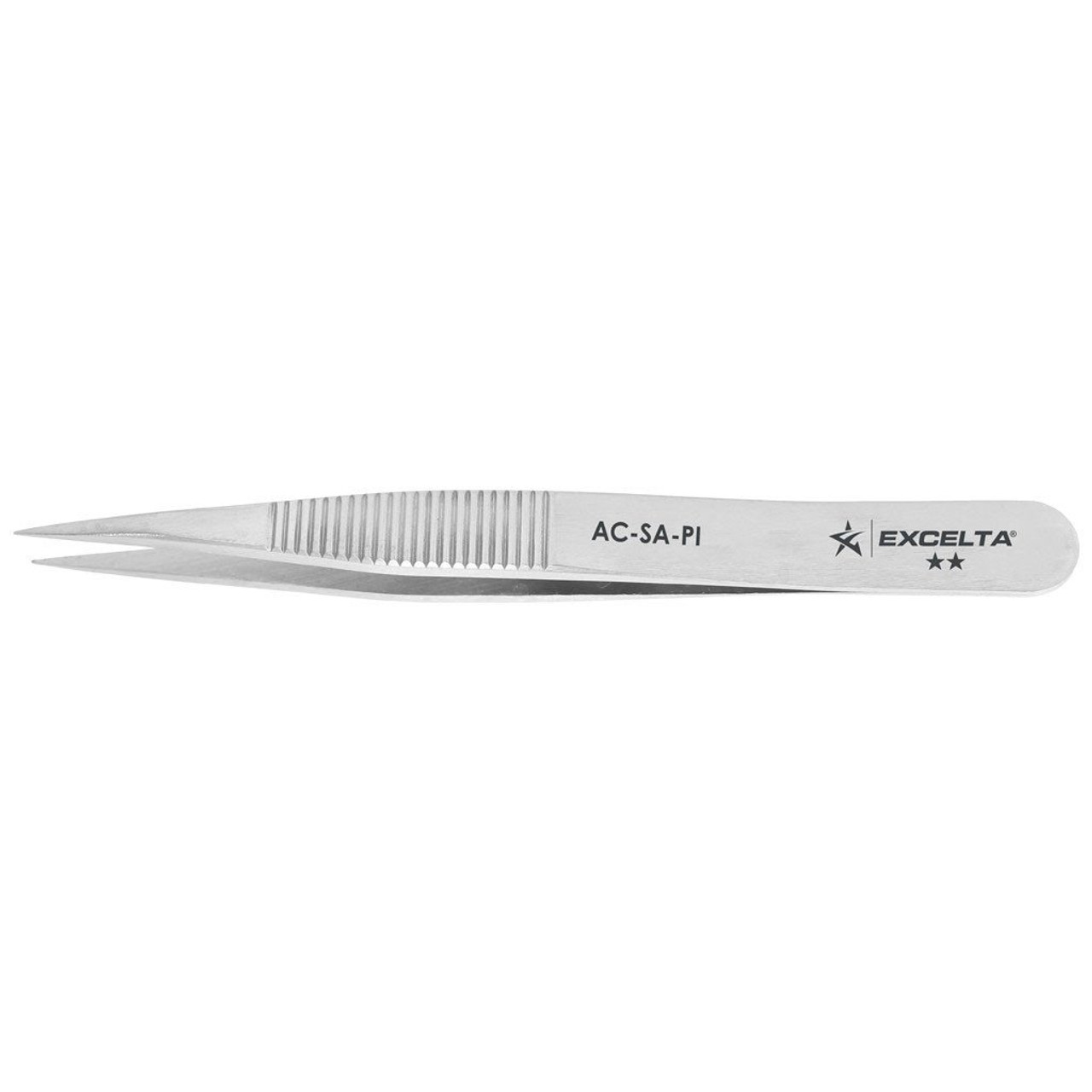 Excelta AC-SA-PI  |  Tweezers - Blunt Strong Point - Straight - 2-Star - Anti-Mag. SS