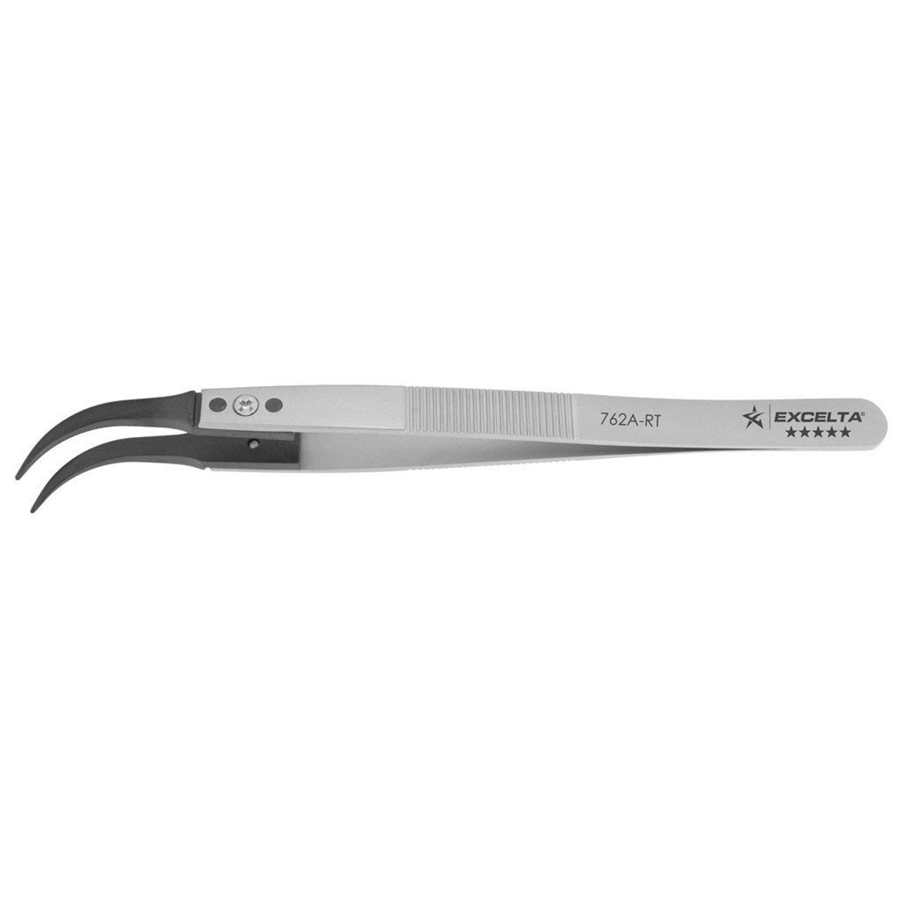 Excelta 762A-RT  |  Tweezers - Replaceable Tip - Curved Tip - 5-Star - Peek Tips