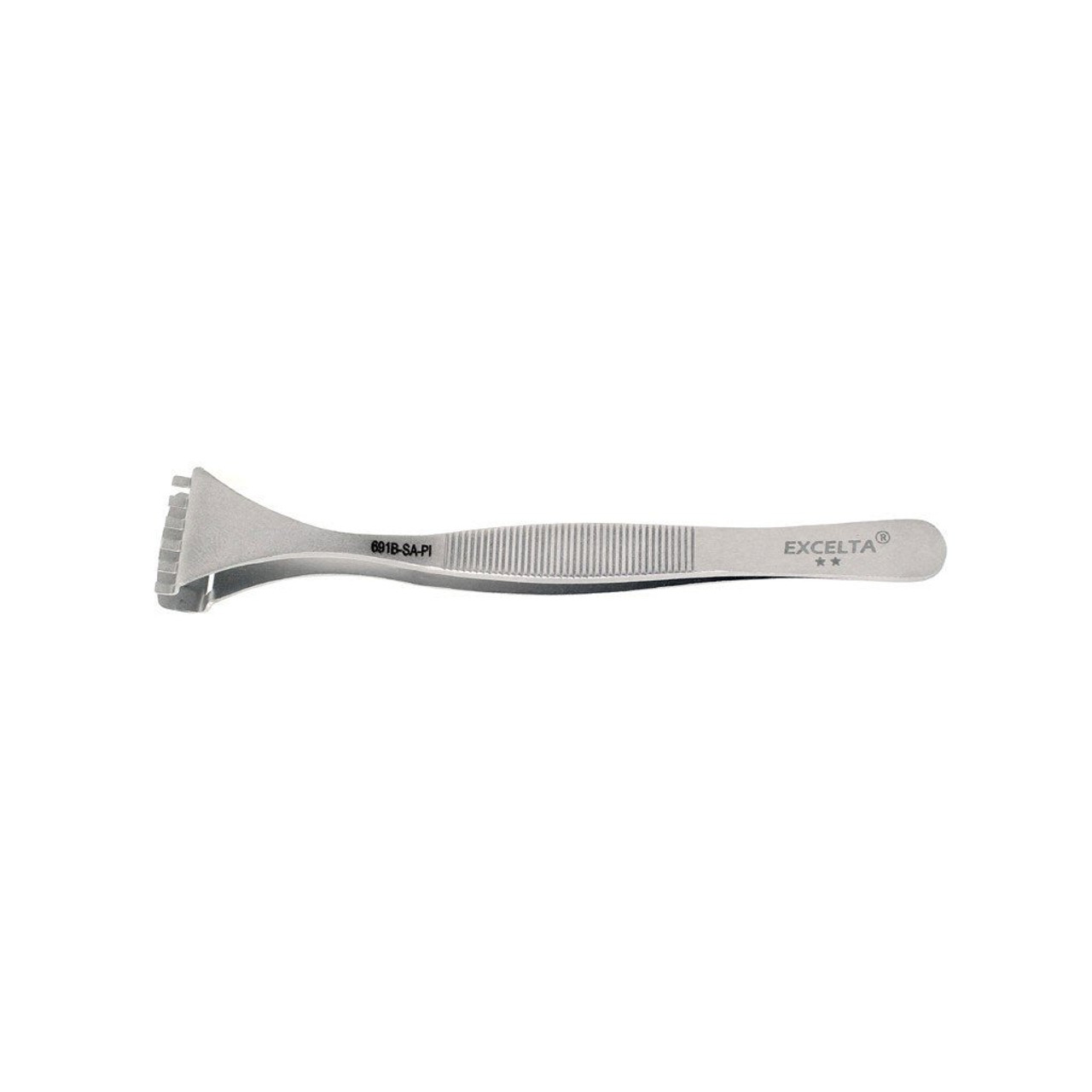 Excelta 691B-SA-PI  |  Tweezers - Wafer for 6" wafers - Bent Handle - 2-Star - Anti-Mag. SS
