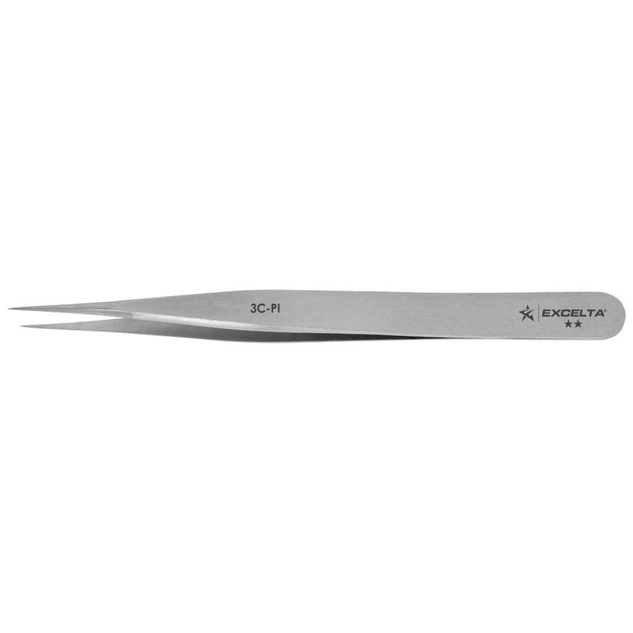 Excelta 3C-PI  |  Tweezers - Very Fine Point - Straight - 2-Star - Carbon Steel