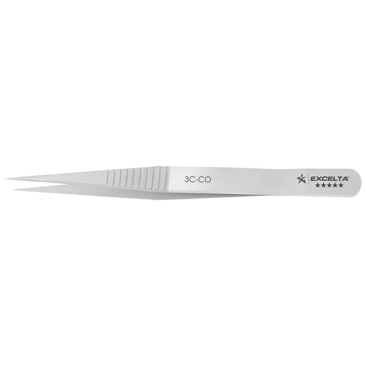 Excelta 3C-CO  |  Tweezers - Very Fine Point - Straight - 5-Star - Cobalt