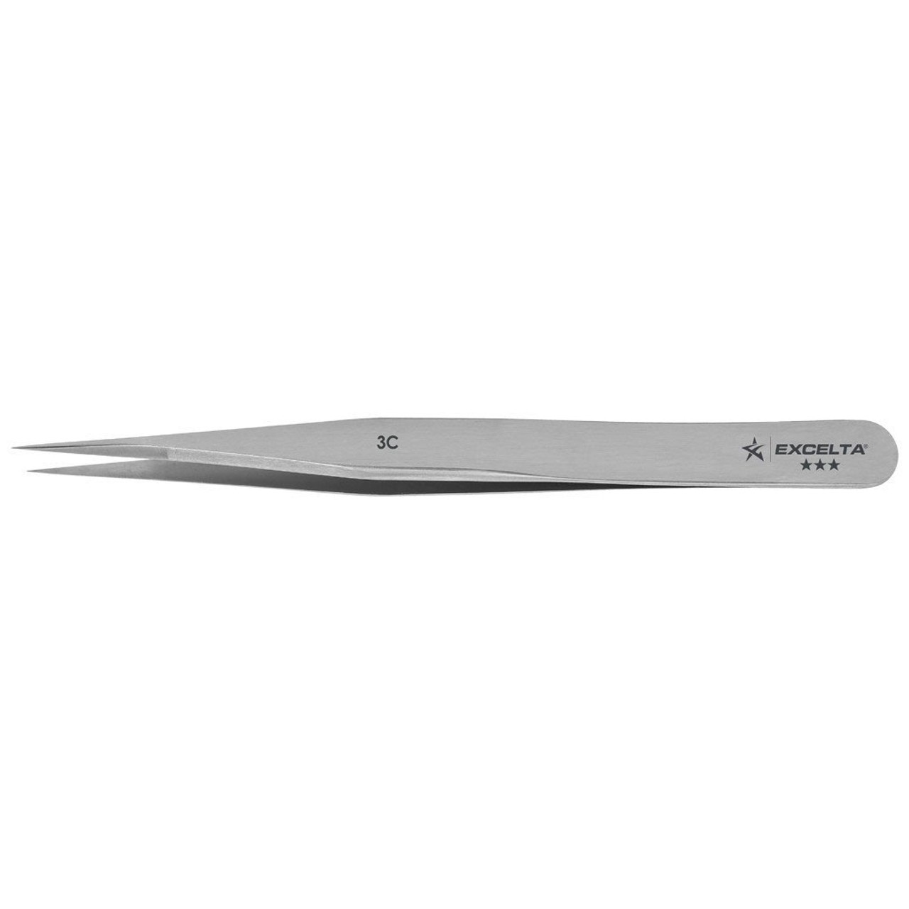 Excelta 3C  |  Tweezers - Very Fine Point - Straight - 3-Star - Carbon Steel