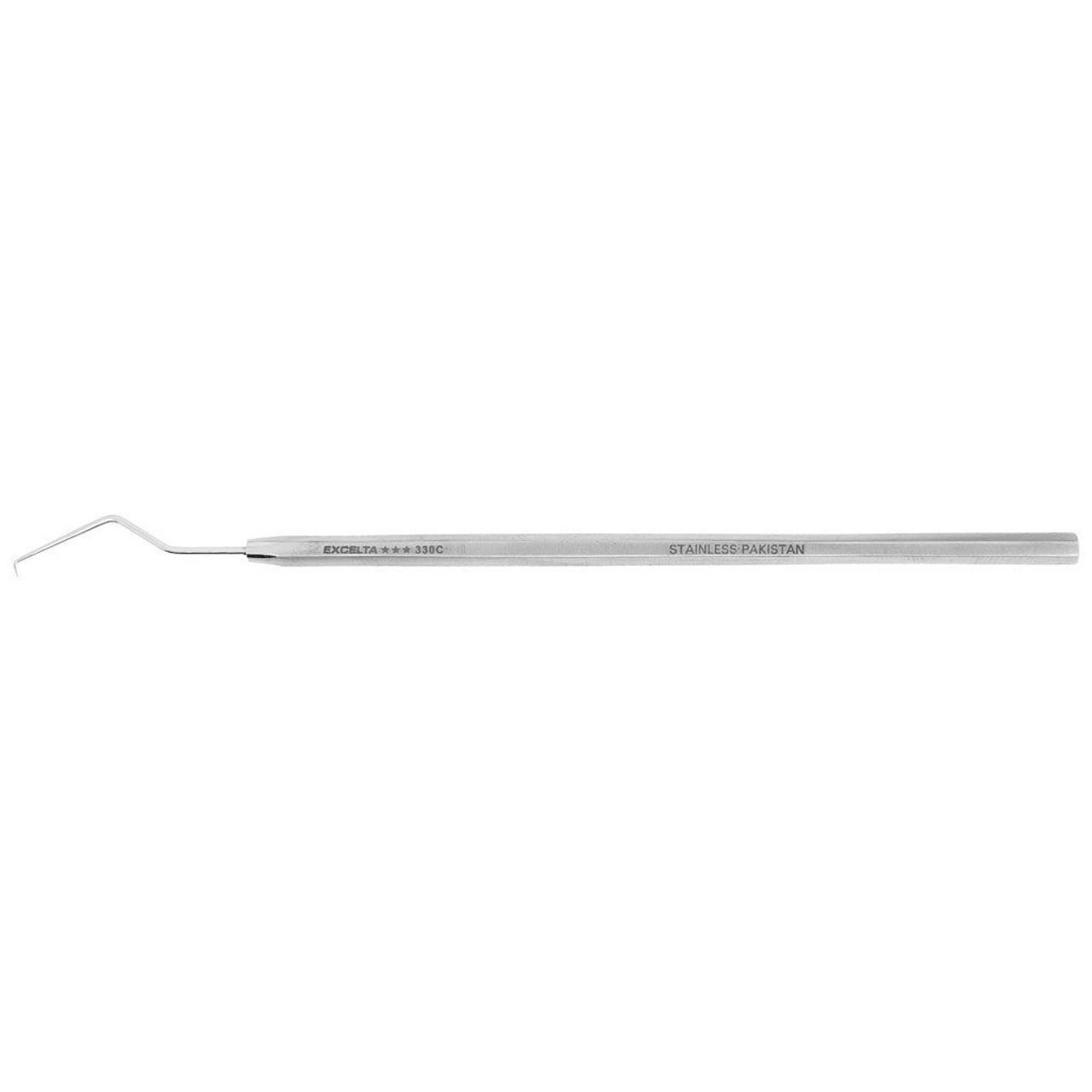 Excelta 330C  |  Probe - Mini Fine Tip - Curved - 3-Star - SS - .01" (.25mm)