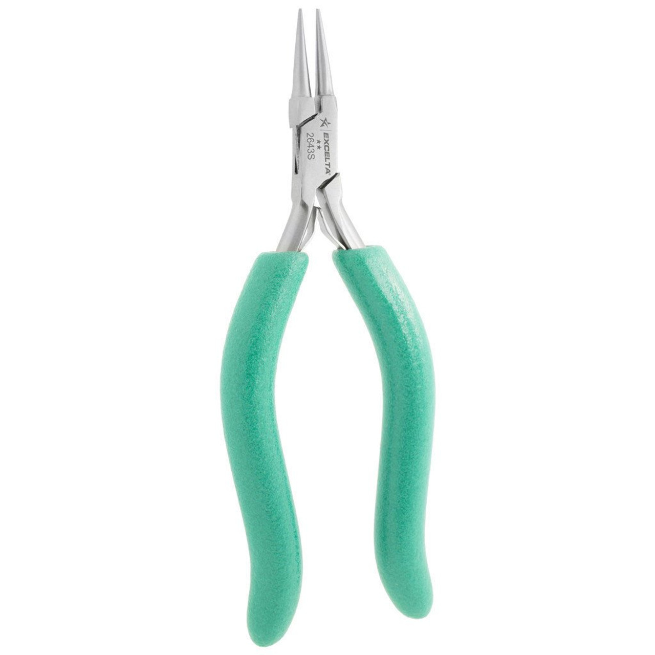 Excelta 2643S  |  Pliers - Small - Round Nose - 2-Star - SS - Long 'S' handle