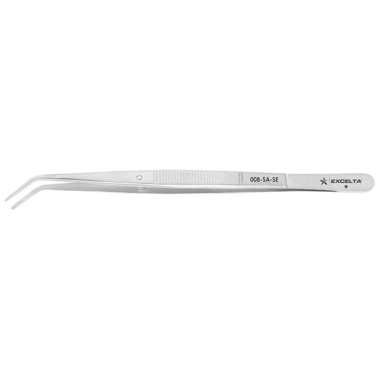 Excelta 24-SA-SE  |  Tweezers - Strong Point - Angulated - 1-Star - Anti-Mag. SS - Serrated Tips