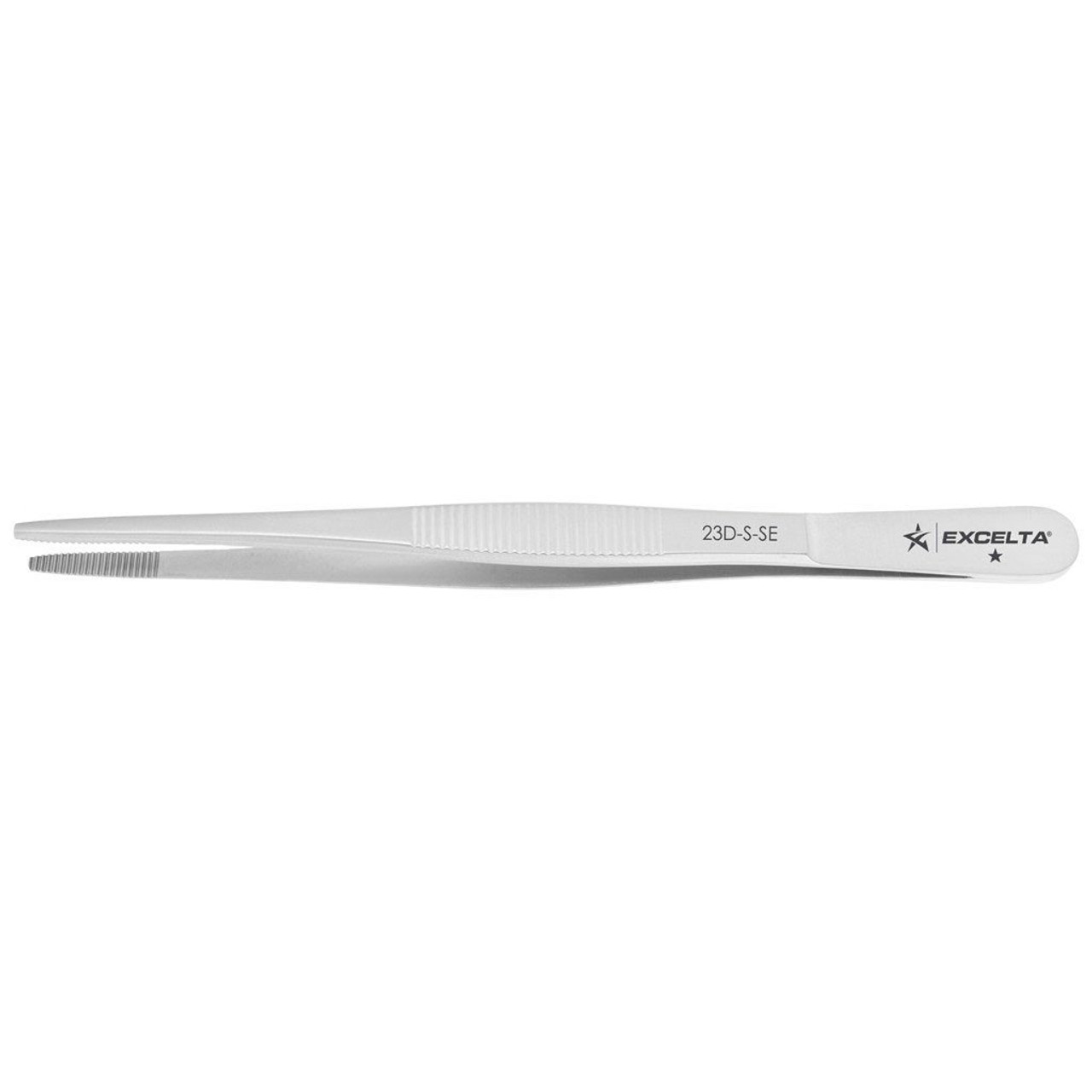 Excelta 23D-S-SE  |  Forceps - Laboratory - Straight - 2-Star - SS - Serrated Tips
