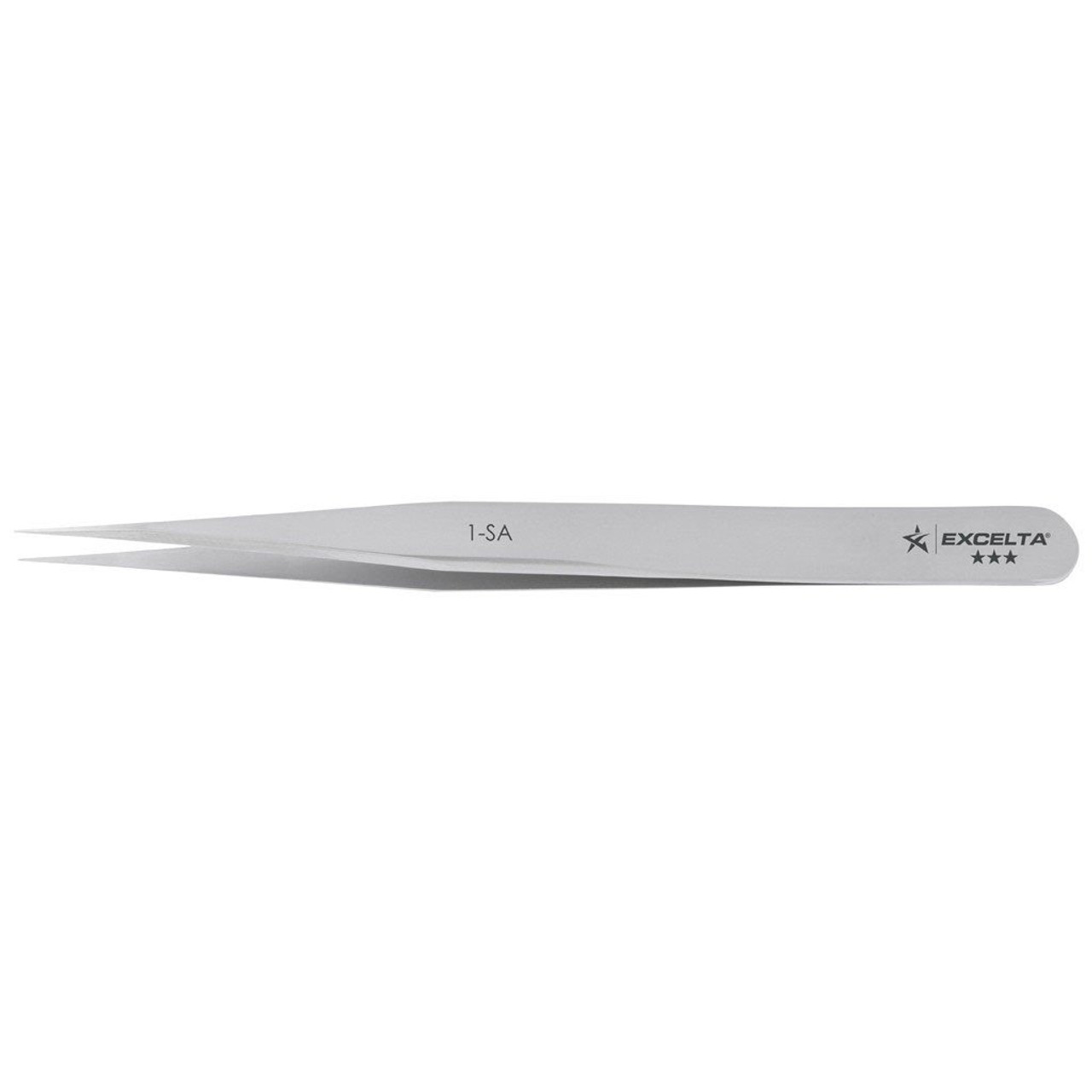 Excelta 1-SA  |  Tweezers - Very Fine Point - Straight - 3-Star - Anti-Mag. SS