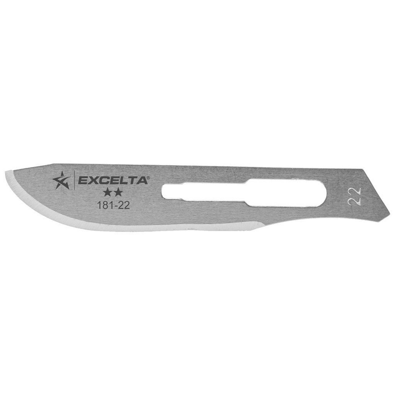 Excelta 181-22  |  Scalpel Blade Sterile for 181A-SE Handle - Round - 2-Star - SS