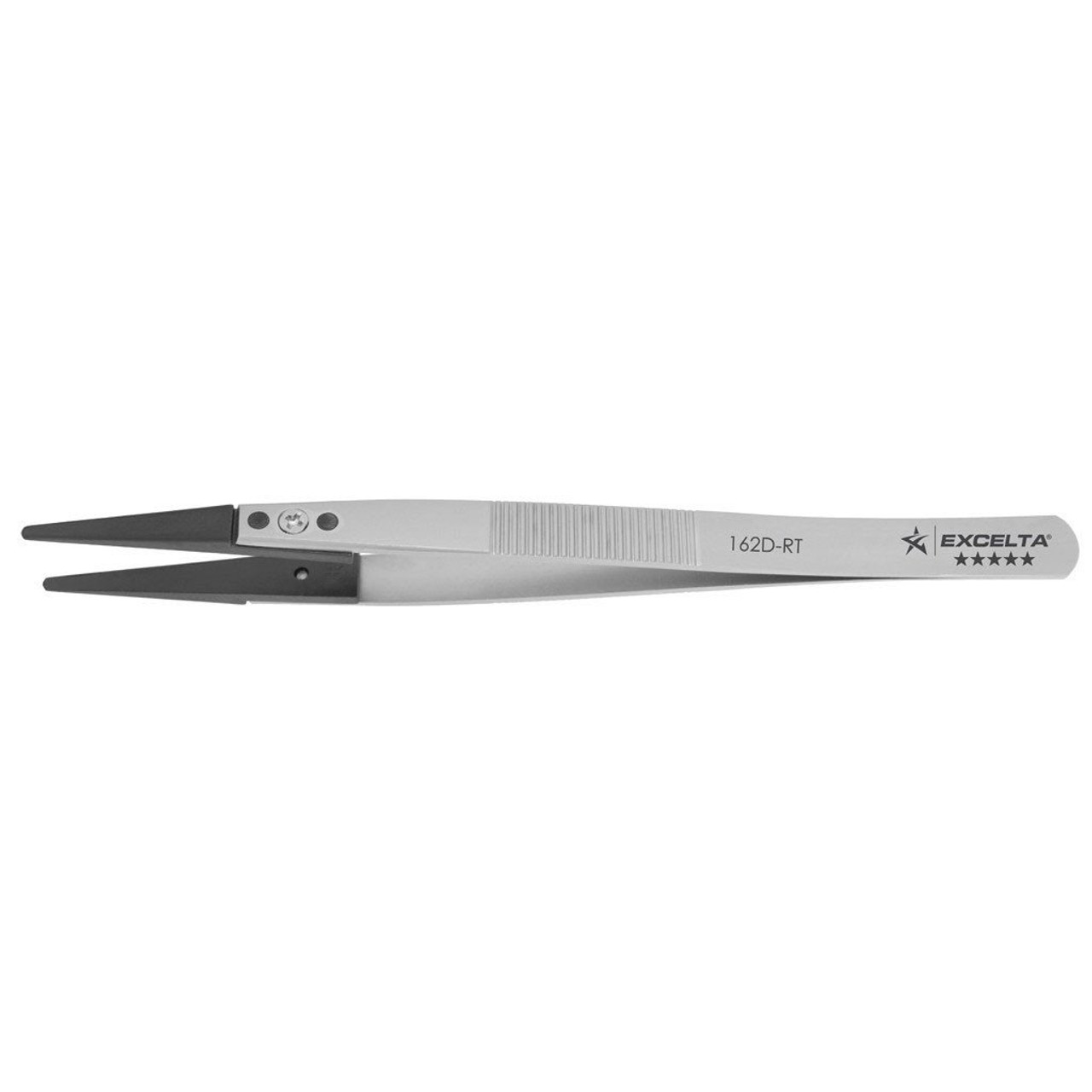 Excelta 162D-RT  |  Tweezers - Replaceable Tip - Straight - 5-Star - Peek Tips