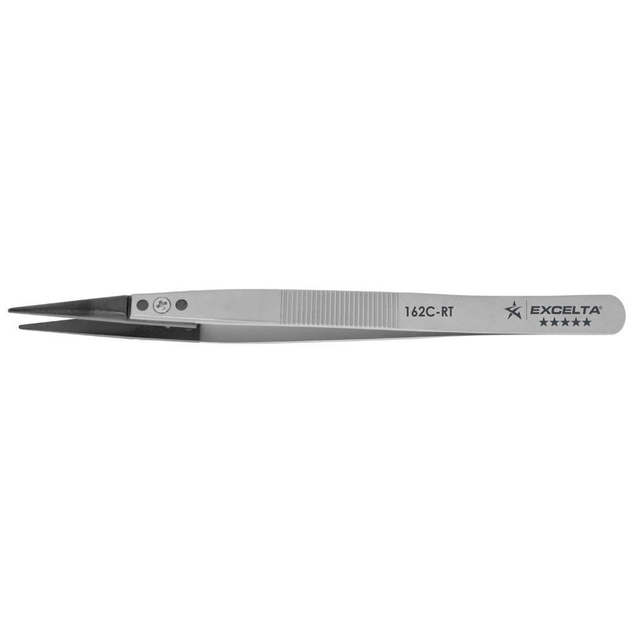 Excelta 162C-RT  |  Tweezers - Replaceable Tip - Straight - 5-Star - Peek Tips