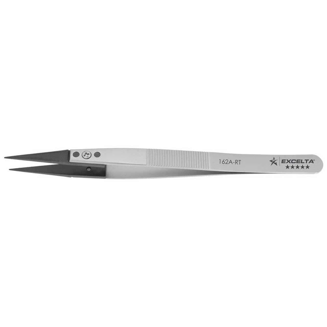 Excelta 162A-RT  |  Tweezers - Replaceable Tip - Straight - 5-Star - Peek Tips