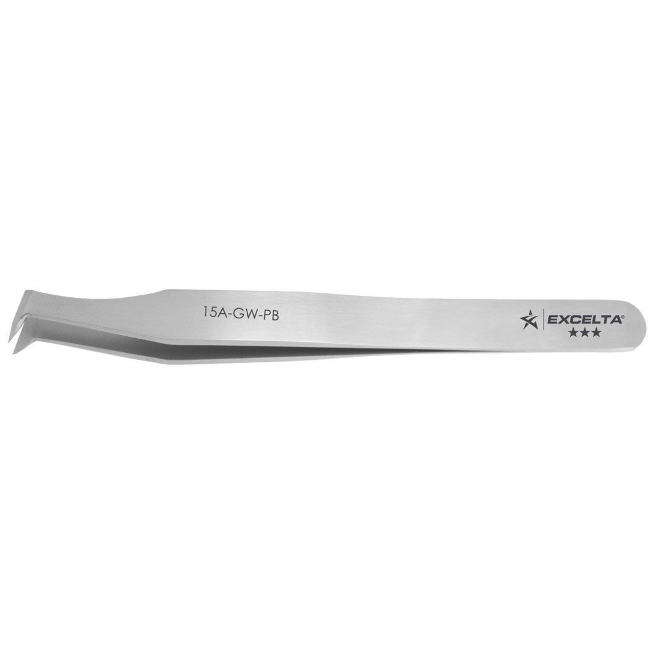 Excelta 15A-GW-PB  |  Tweezers - Cutting - Angulated - 3-Star - Carbon Steel - Parallel Blade