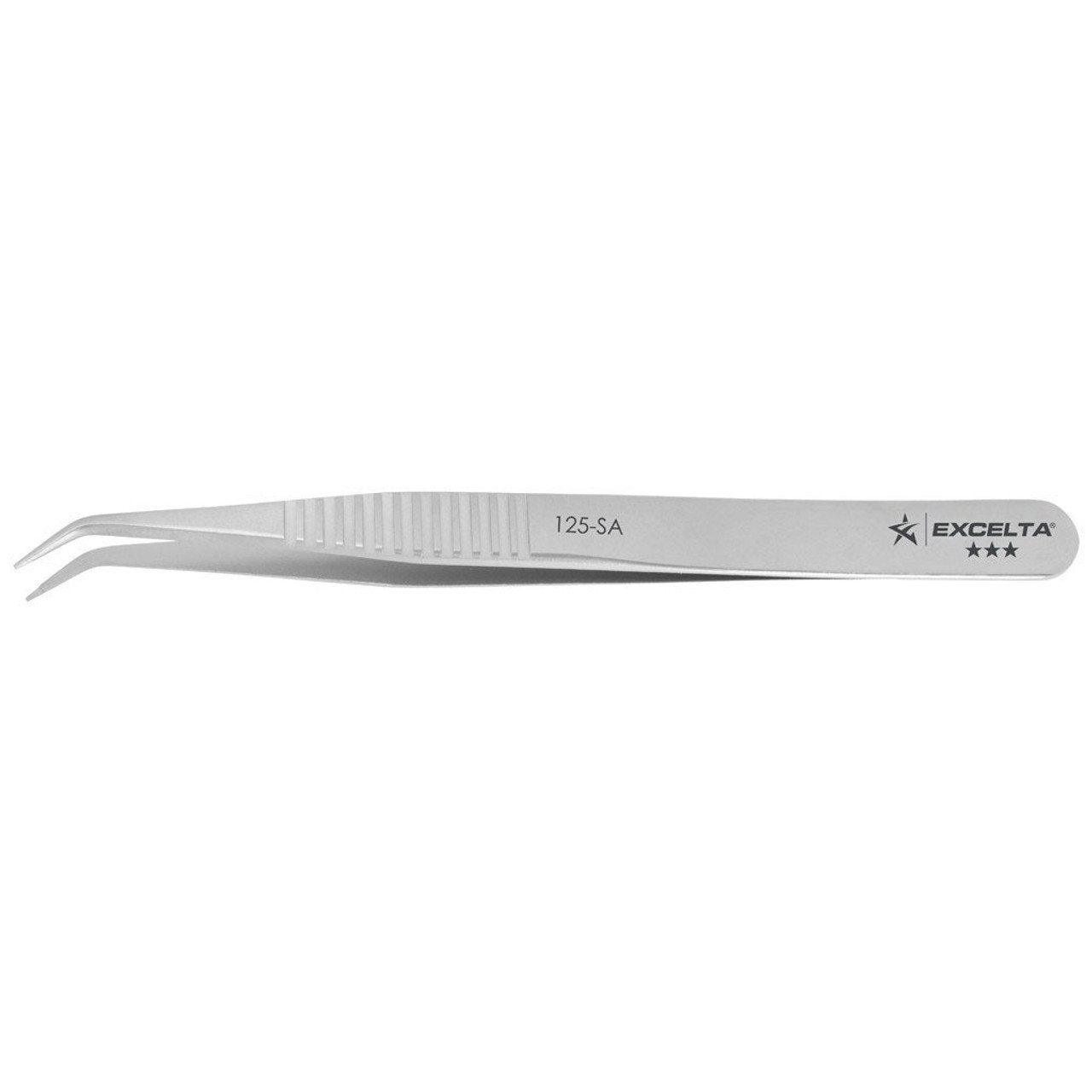 Excelta 125-SA  |  Tweezers - SMD - Angulated - 3-Star - Anti-Mag. SS - .02" slot in tips