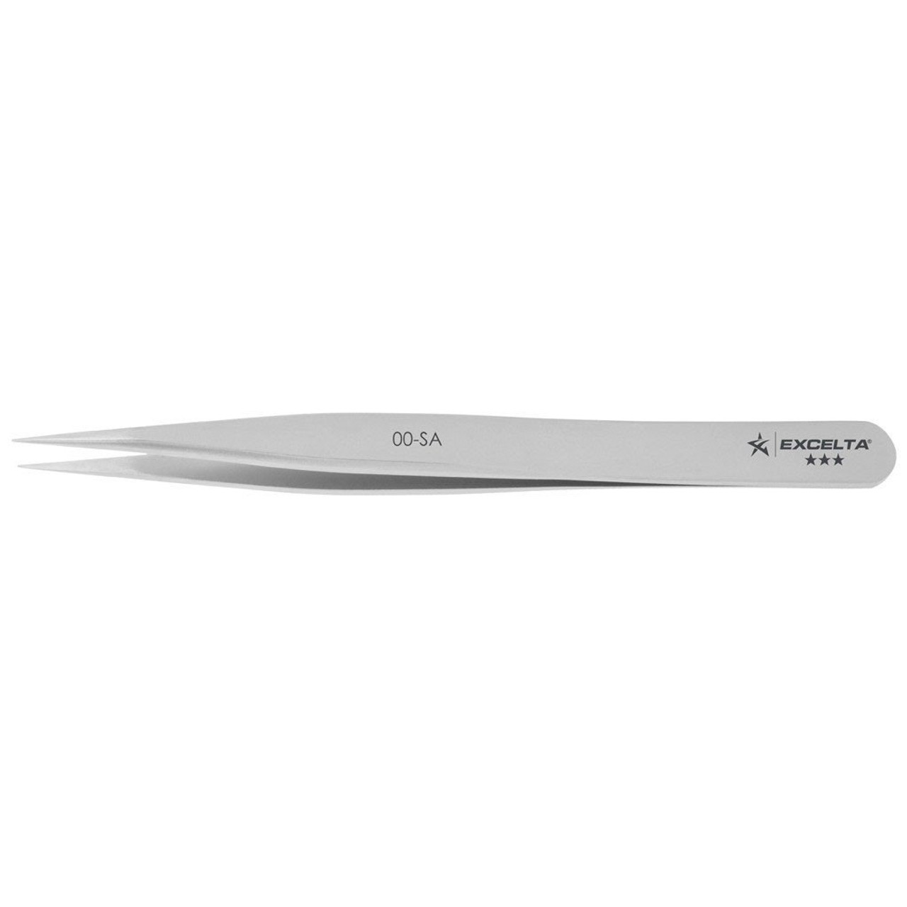 Excelta 00-SA  |  Tweezers - Strong Medium Point - Straight - 3-Star - Anti-Mag. SS