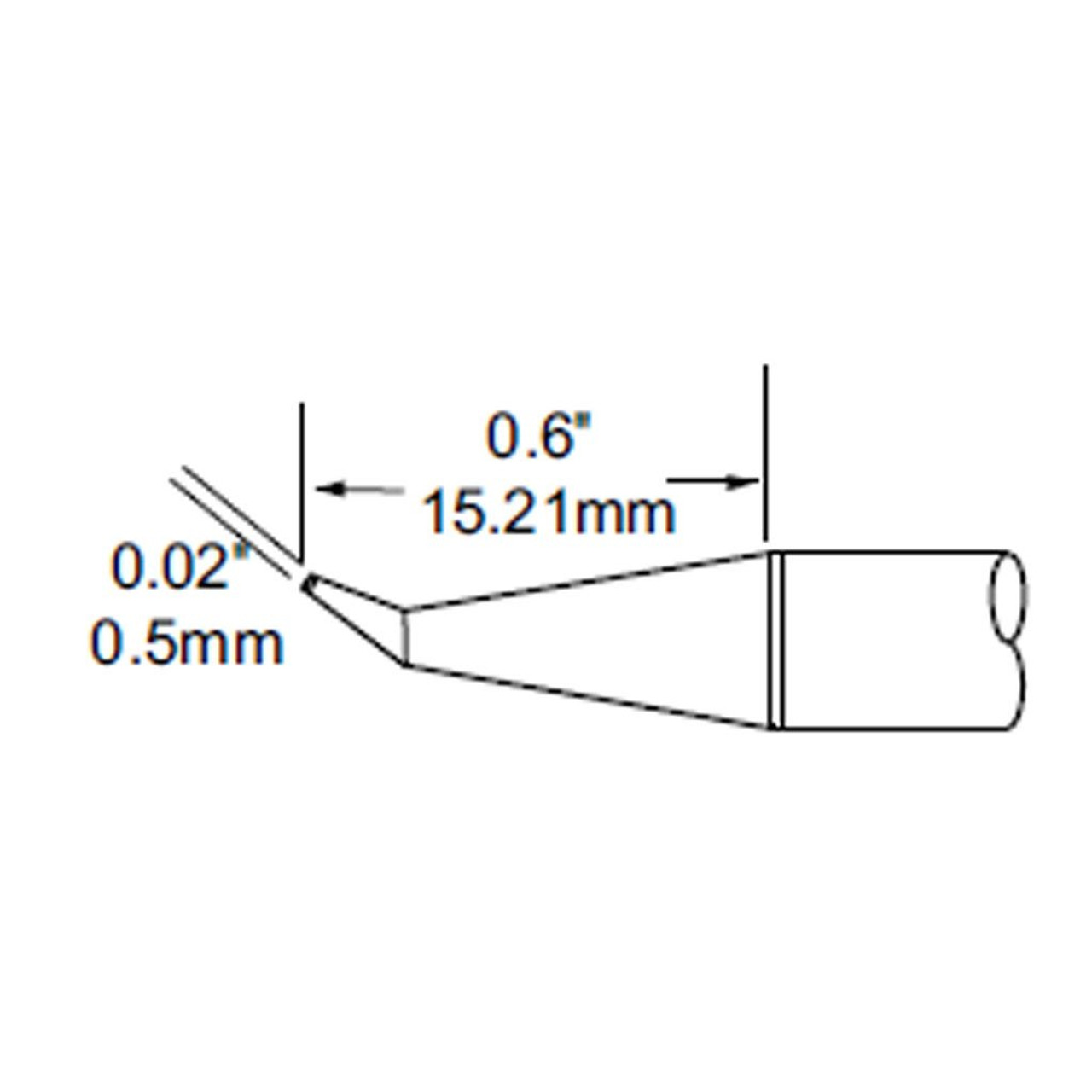 Metcal SCP-DRH05 | MFR Soldering Tip, Hoof, 0.5mm (0.02"), for  MFR-H1-SC2 Handpiece, Heavy Thermal Loads