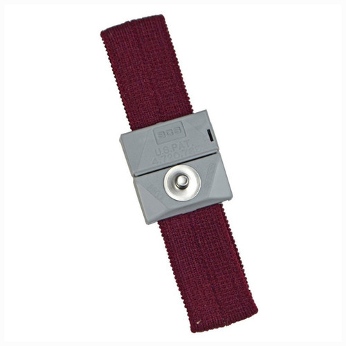 SCS 2204 |  Adjustable, Elastic Fabric ESD Wrist Band, Red