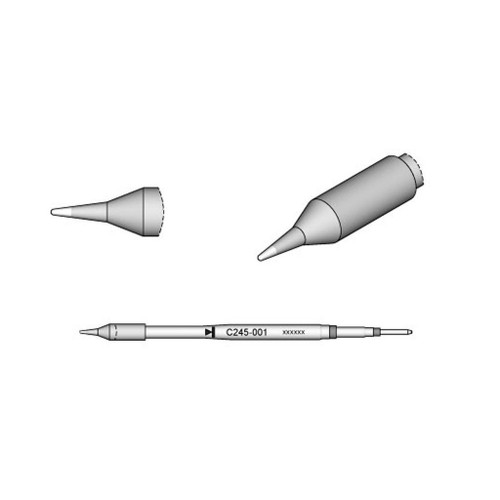 JBC C245041  |  Tinned Soldering Tip Cartridge T245 Iron - 1 mm S2
