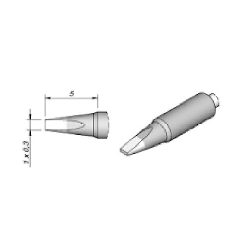 JBC C105213  |  Soldering Tip Cartridge - 1 x .3 mm Knife S1