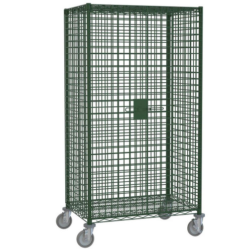 Metro SEC56VK3  |  27.5"x65"x68.5" Metroseal Mobile Security Storage Unit, Center Shelves Not Included, 5'' Casters, For Moist Environments