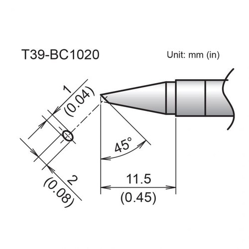 T39-BC1020 Bevel Tip