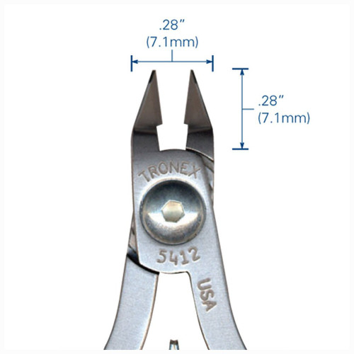 Tronex 5421 |  Miniature Taper Relief Cutter, Standard Handle, Semi-Flush Edge Finish
